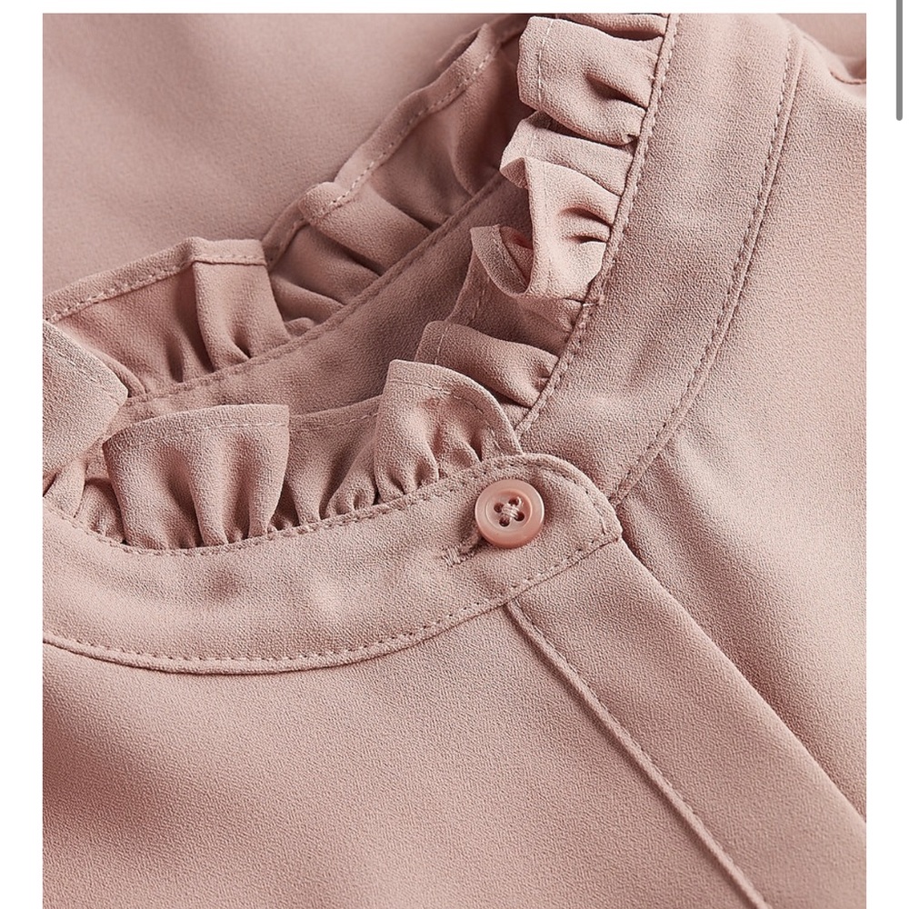 Gorgeous White Ruffle High Neck Collar Blouse XS - Picture 6 of 8
